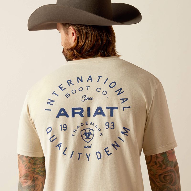 Ariat Stamped Seal T-Shirt Natural Polska | FGADSY-034