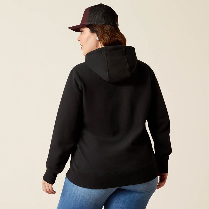 Ariat Steer Stitch Hoodie Czarne Polska | VCEAZU-620