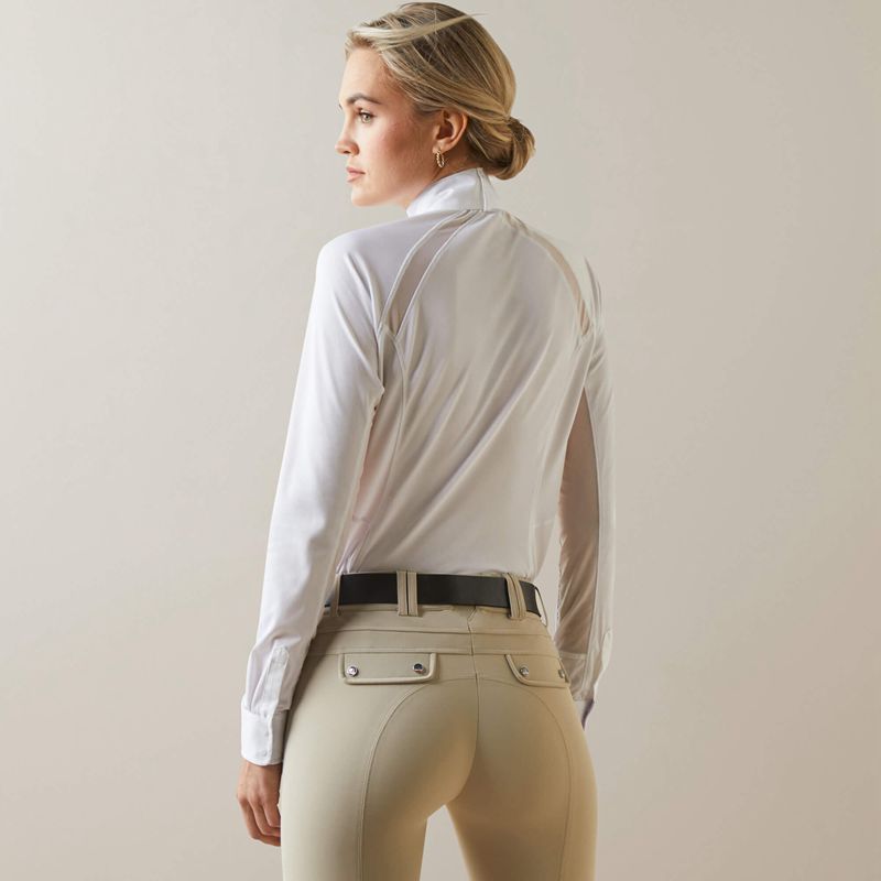 Ariat Sunstopper Pro 2.0 Show Shirt White/Flynn Polska | QJUZGC-028