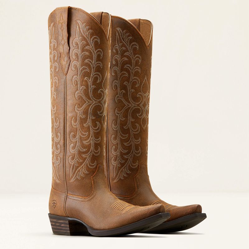 Ariat Tallahassee Stretchfit Western Boot Brązowe Polska | XCGLZW-754