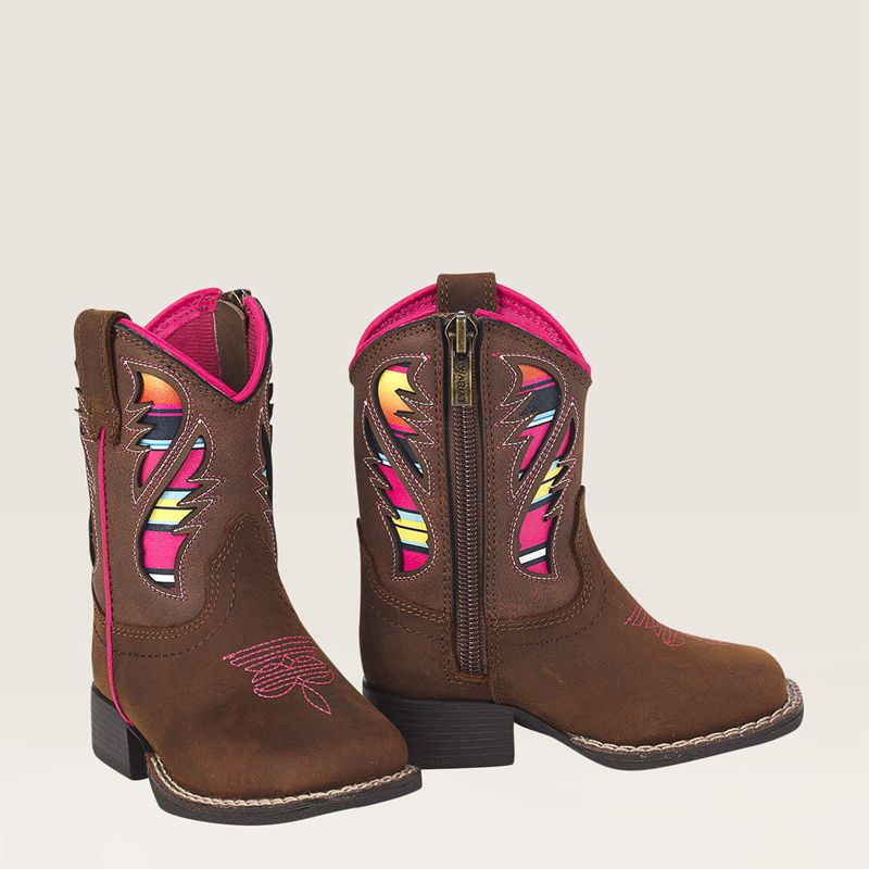 Ariat Td Lil Stompers Flora Boot Brązowe Polska | OSPDZL-215