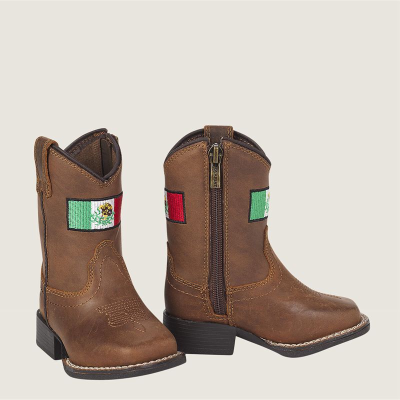 Ariat Td Lil Stompers Mexico Boot Brązowe Polska | MXRDUA-837