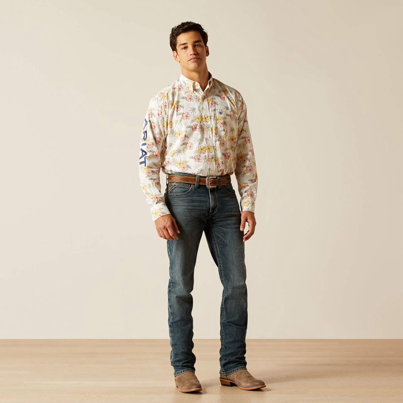 Ariat Team Charlie Classic Fit Shirt Gardenia Polska | LIWBEZ-216