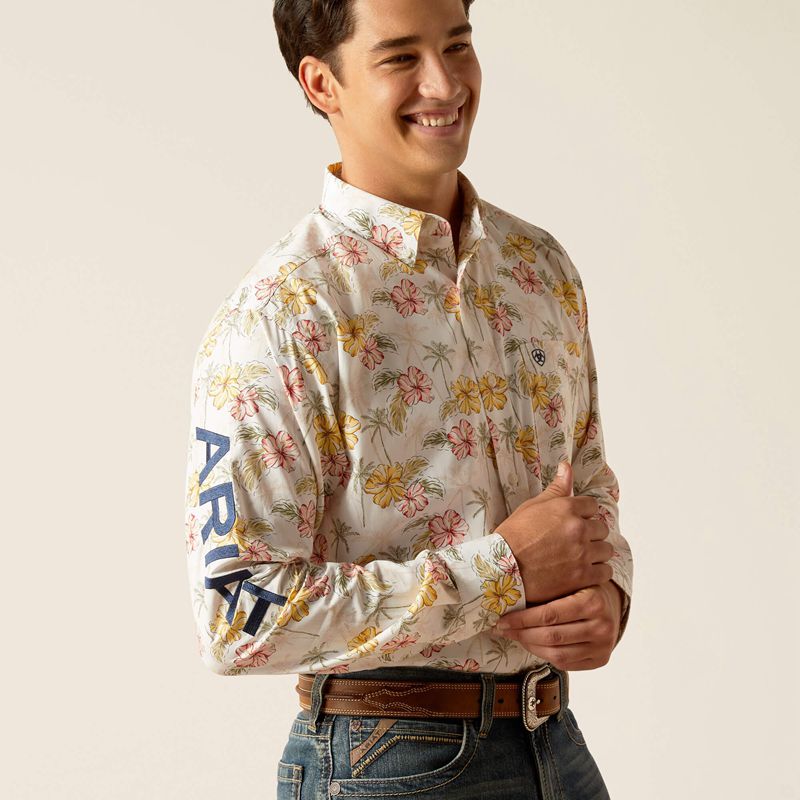 Ariat Team Charlie Classic Fit Shirt Gardenia Polska | LIWBEZ-216