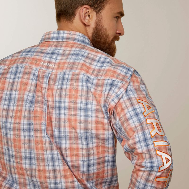 Ariat Team Damion Classic Fit Shirt Peach Polska | NUSGEC-348