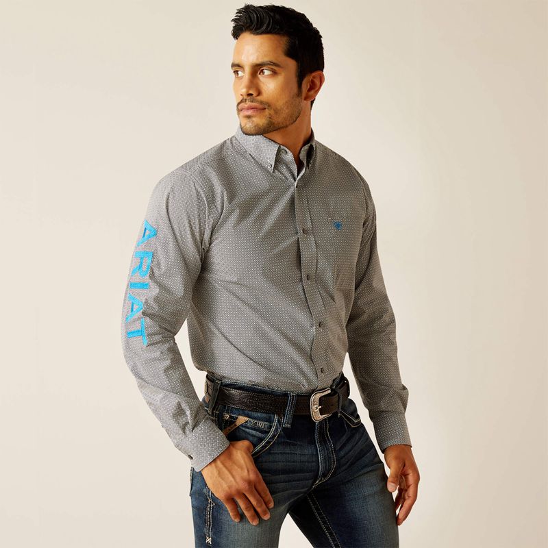 Ariat Team Gareth Fitted Shirt Beżowe Polska | TZNVGC-184