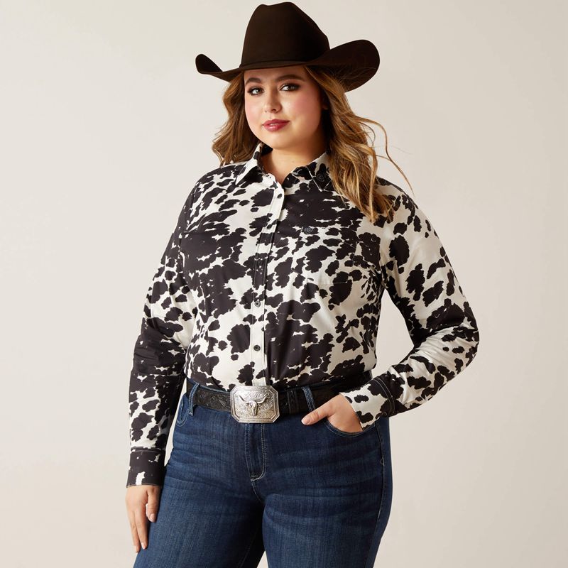 Ariat Team Kirby Stretch Shirt Cow Polska | INZVPC-714