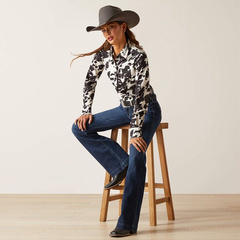 Ariat Team Kirby Stretch Shirt Cow Polska | INZVPC-714