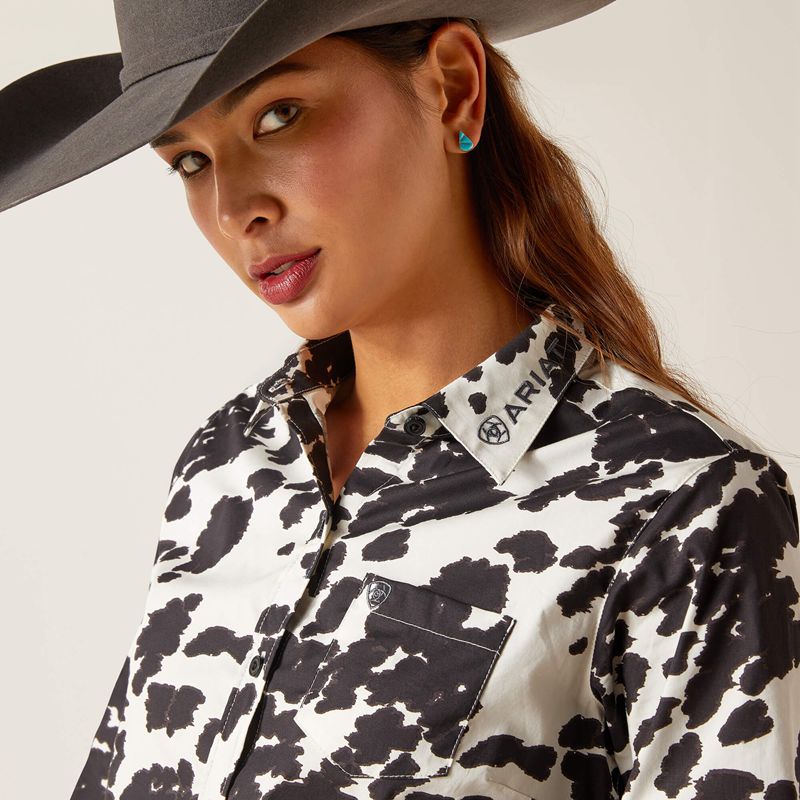 Ariat Team Kirby Stretch Shirt Cow Polska | INZVPC-714