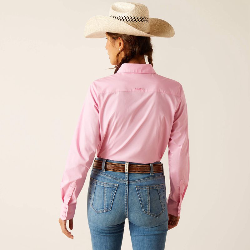 Ariat Team Kirby Stretch Shirt Różowe Polska | DORIWT-952