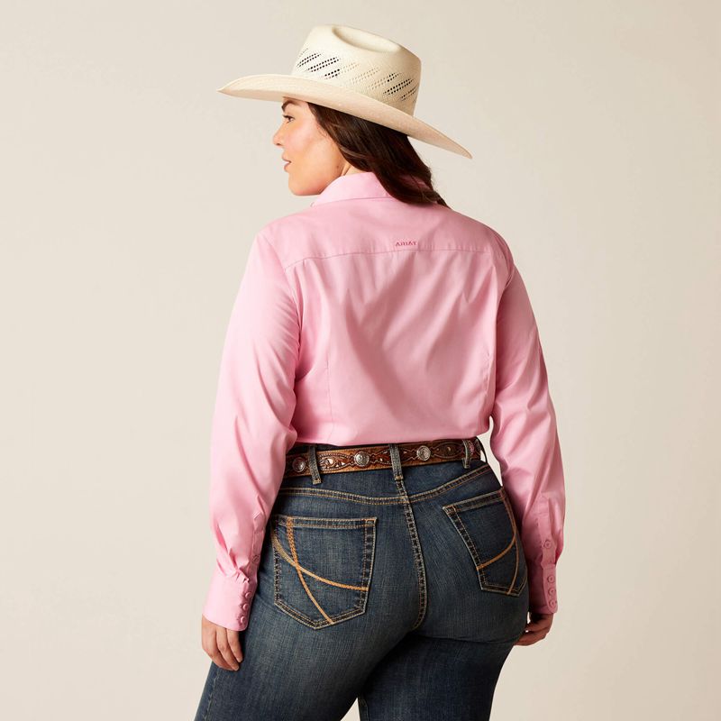 Ariat Team Kirby Stretch Shirt Różowe Polska | DORIWT-952