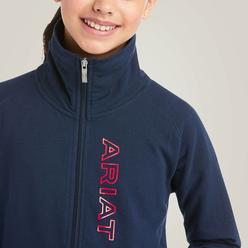 Ariat Team Logo Full Zip Sweatshirt Team Polska | YXQDFJ-024