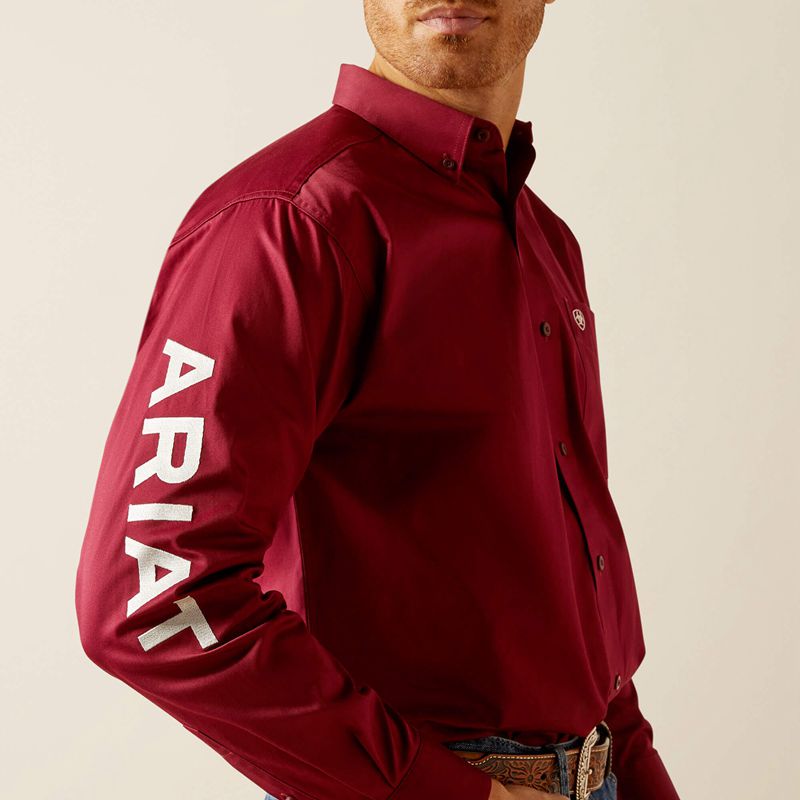 Ariat Team Logo Twill Classic Fit Shirt Ciemny Polska | PMWUEN-420