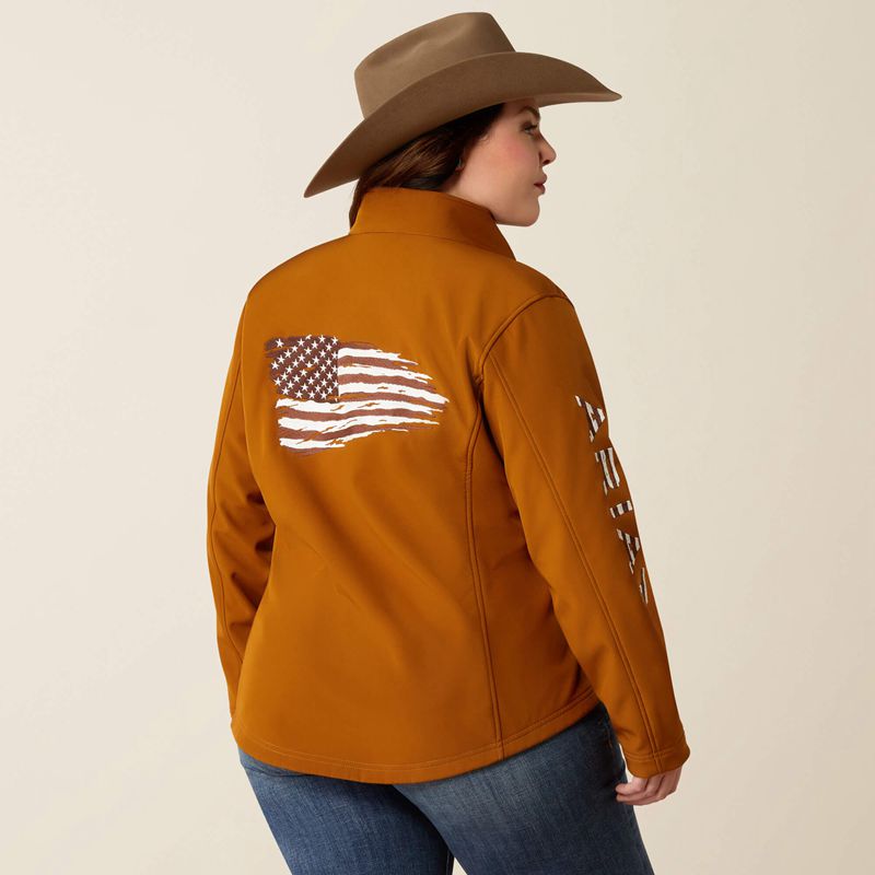 Ariat Team Patriot Softshell Jacket Chestnut Horse Polska | IQCXHM-904