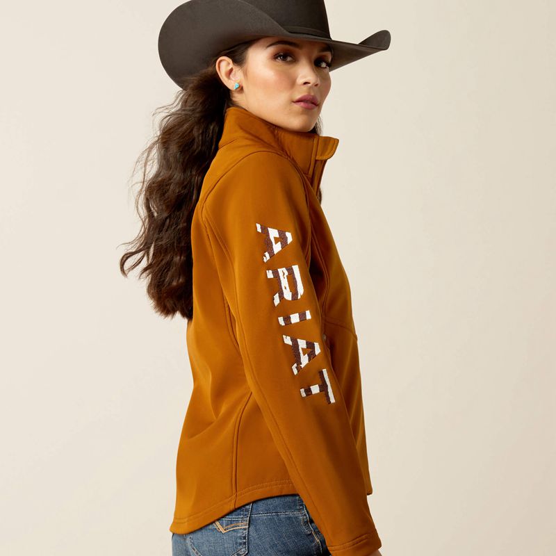 Ariat Team Patriot Softshell Jacket Chestnut Horse Polska | IQCXHM-904