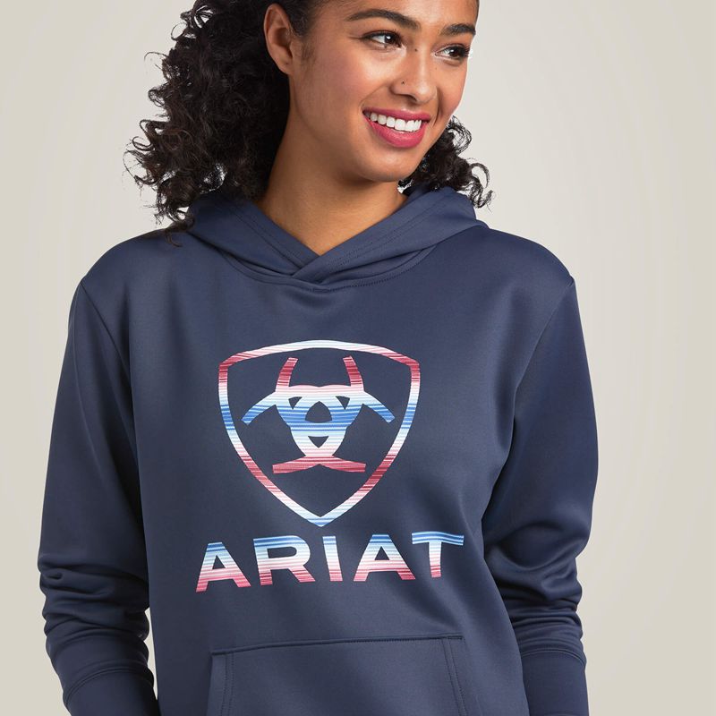 Ariat Tek Hoodie Niebieskie Polska | QDWIAO-924