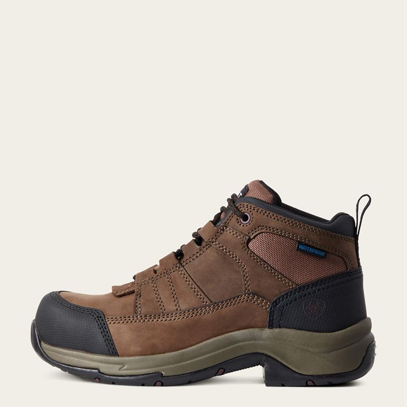 Ariat Telluride Work Waterproof Composite Toe Work Boot Brązowe Polska | SXNHIY-145