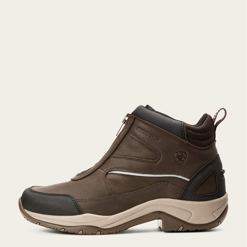 Ariat Telluride Zip Waterproof Ciemny Brązowe Polska | GZWVJI-126