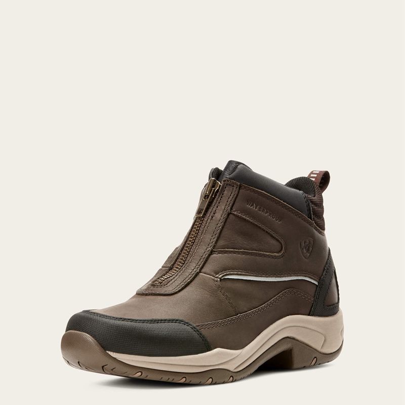 Ariat Telluride Zip Waterproof Ciemny Brązowe Polska | GZWVJI-126