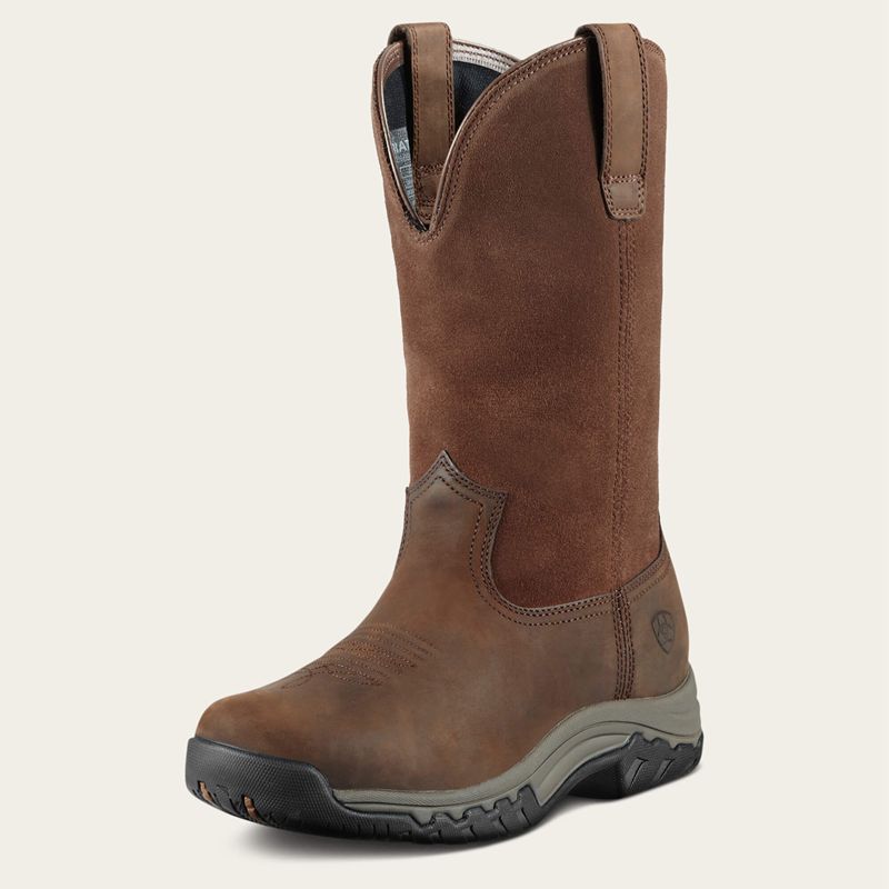 Ariat Terrain Pull On Waterproof Boot Brązowe Polska | CKDYVA-603