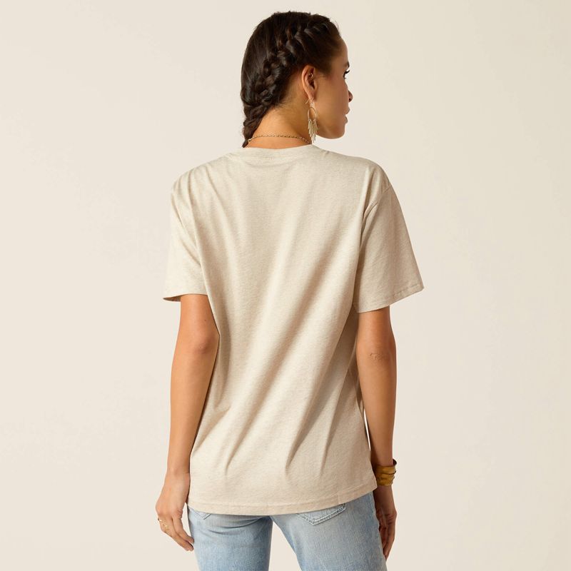 Ariat Thrills N Spills T-Shirt Oatmeal Heather Polska | NXJGWR-560