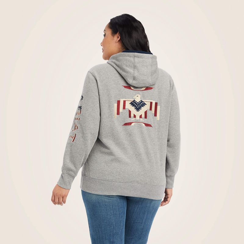 Ariat Thunderbird Chimayo Hoodie Szare Polska | WEATUN-659