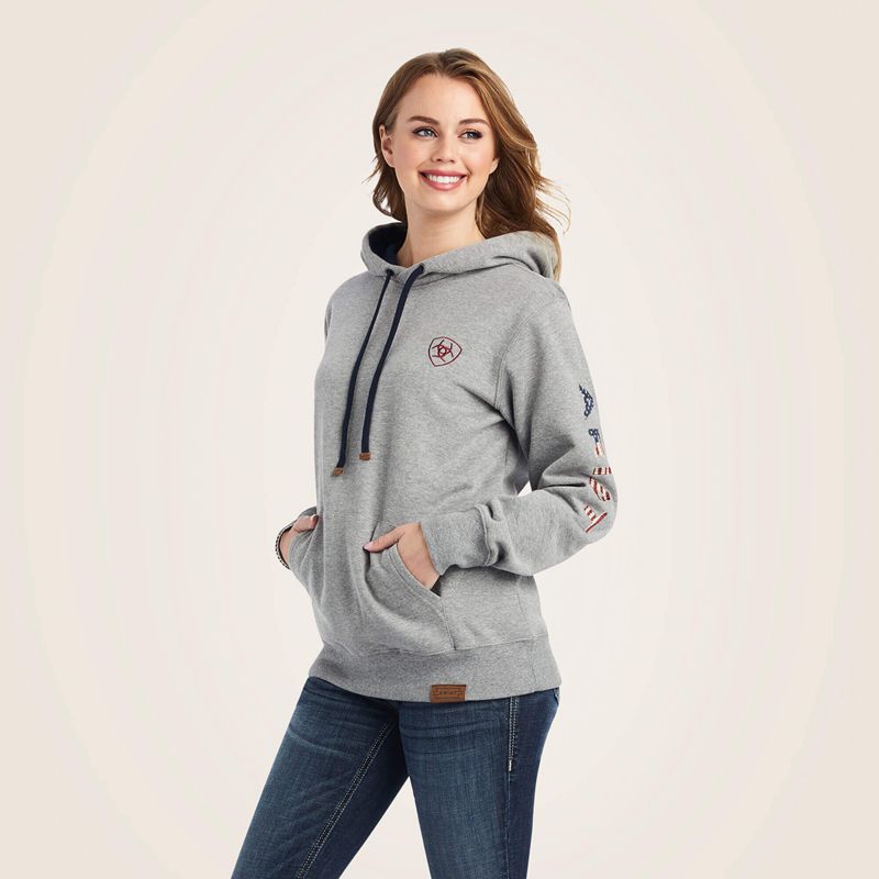 Ariat Thunderbird Chimayo Hoodie Szare Polska | WEATUN-659