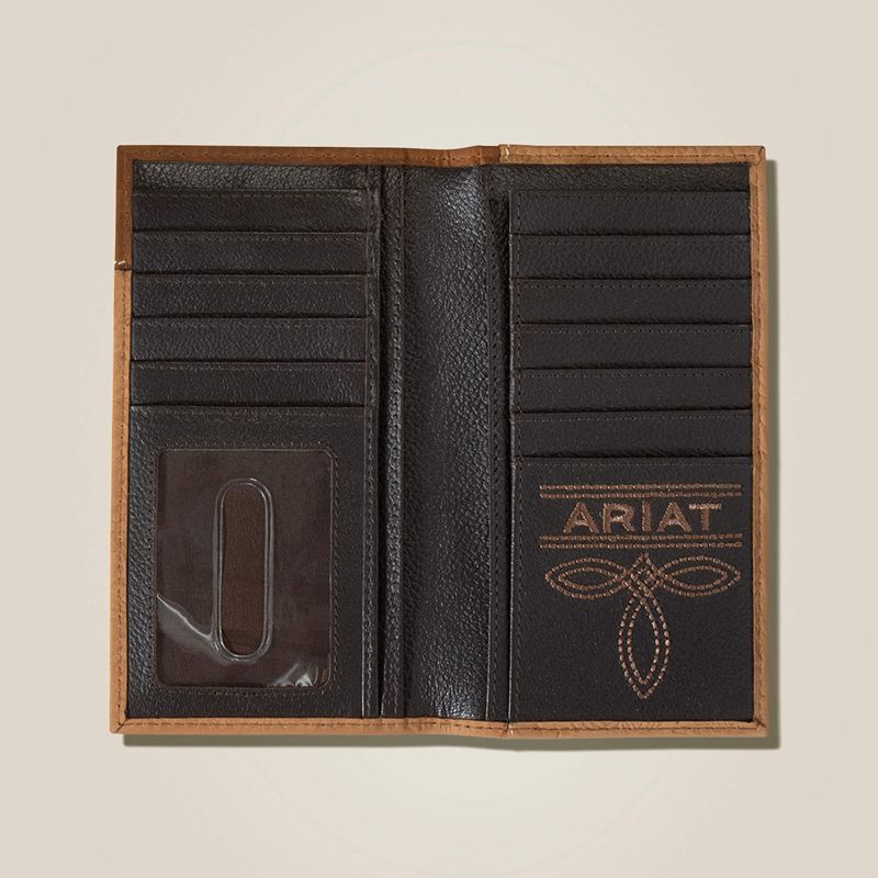 Ariat Tooled Leather Rodeo Wallet Brązowe Polska | JVHRTK-647