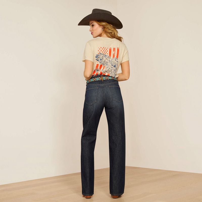 Ariat Ultra High Rise Jasmine Tomboy Wide Leg Jeans Arizona Polska | JLPMZA-198