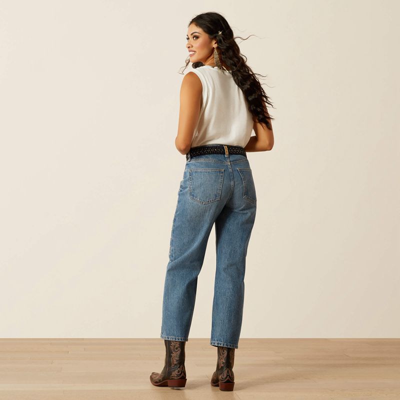 Ariat Ultra High Rise Studded Jazmine Straight Leg Jeans Franklin Polska | OPYJAQ-681