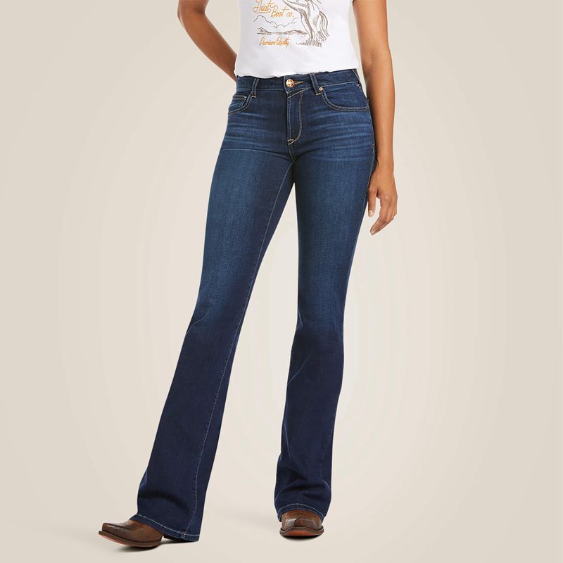 Ariat Ultra Stretch Perfect Rise Katie Flare Jean Maya Polska | DOZKFU-094