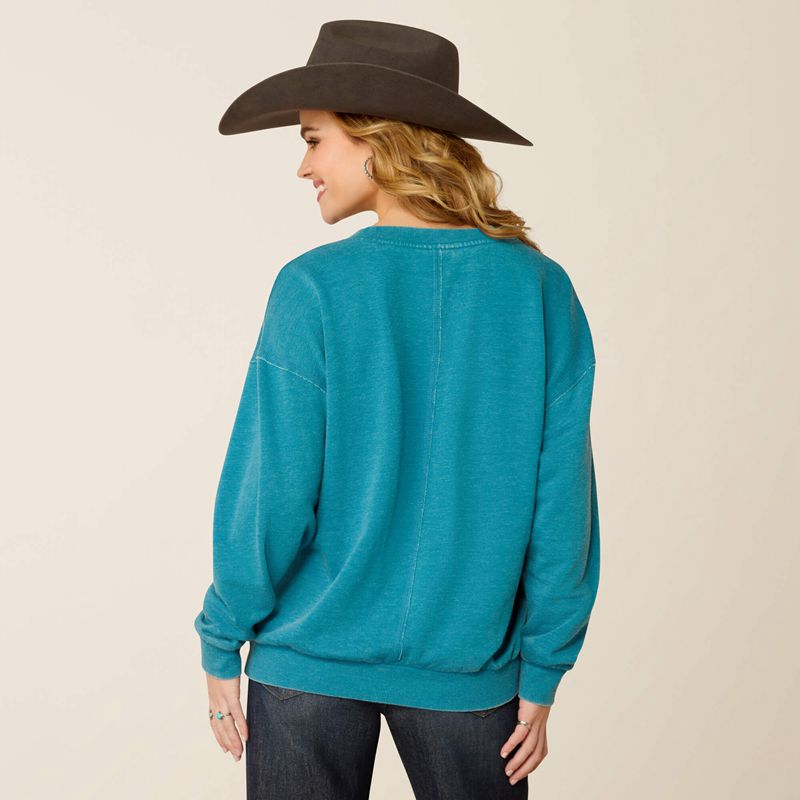 Ariat Unwind Sweatshirt Ocean Depths Polska | JRCKWQ-548