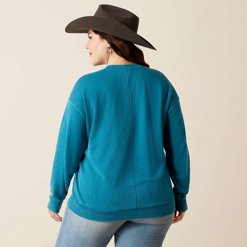 Ariat Unwind Sweatshirt Ocean Depths Polska | JRCKWQ-548