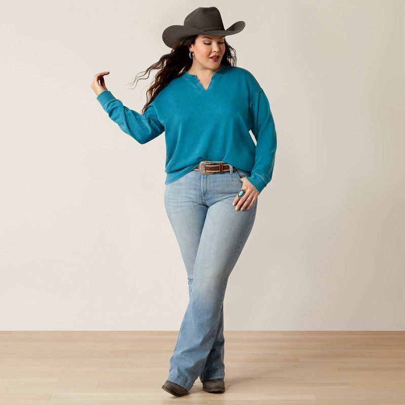 Ariat Unwind Sweatshirt Ocean Depths Polska | JRCKWQ-548