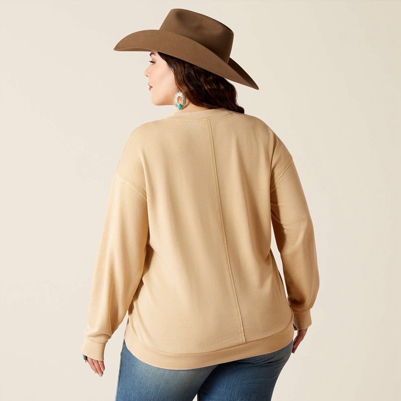 Ariat Unwind Sweatshirt Tannin Polska | LQZGYU-481