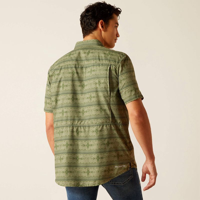 Ariat Venttek Outbound Fitted Shirt Four Leaf Clover Polska | ABRUYF-093