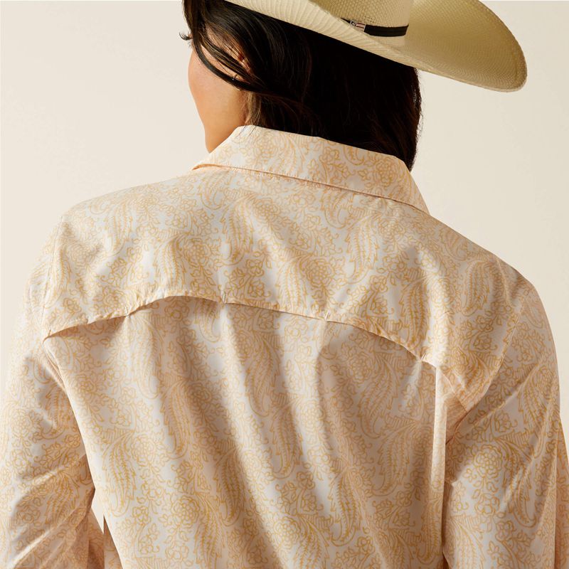 Ariat Venttek Stretch Shirt Ochre Paisley Polska | SEAMQY-489