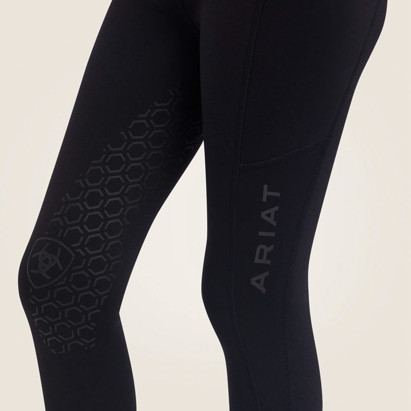 Ariat Venture Thermal Half Grip Tight Czarne Polska | DPQTZV-801