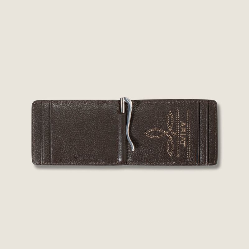 Ariat Weaved Money Clip Brązowe Polska | UVQFHY-436