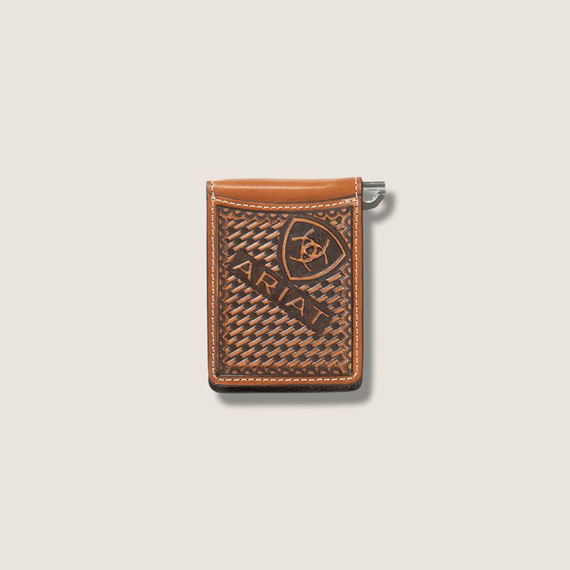 Ariat Weaved Money Clip Brązowe Polska | UVQFHY-436