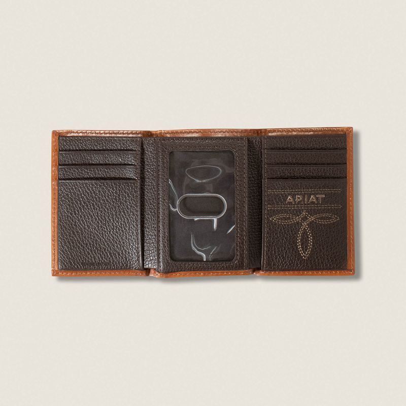 Ariat Weaved Trifold Wallet Brązowe Polska | ZGEHLI-349