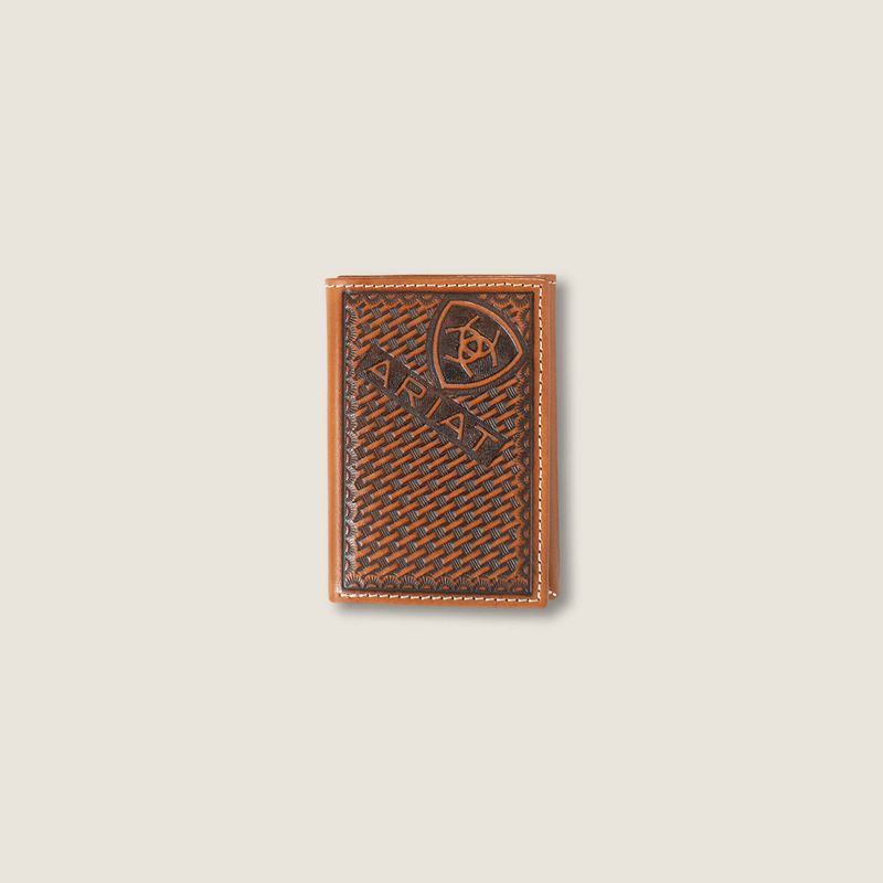 Ariat Weaved Trifold Wallet Brązowe Polska | ZGEHLI-349