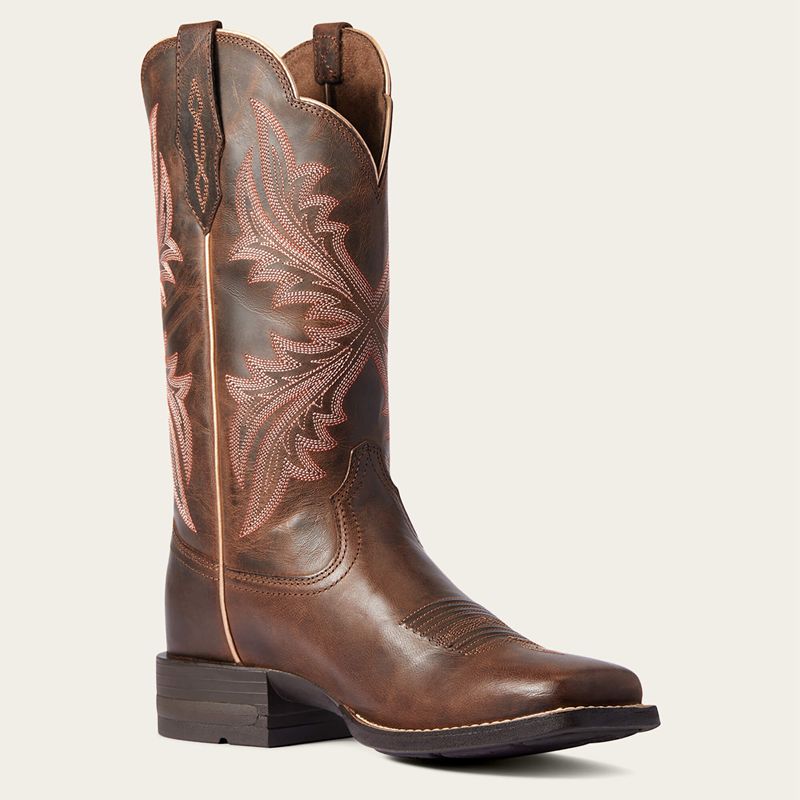 Ariat West Bound Western Boot Brązowe Polska | RSTAMQ-351