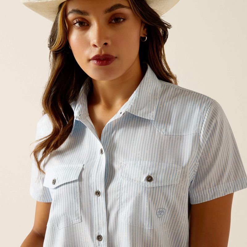 Ariat Western Venttek Shirt Paski Polska | BXKCZQ-594