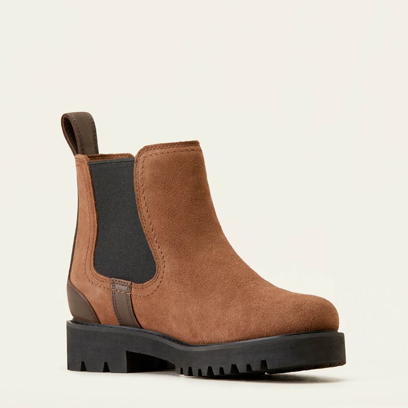 Ariat Wexford Lug Waterproof Chelsea Boot Ciemny Polska | VGJPEU-517