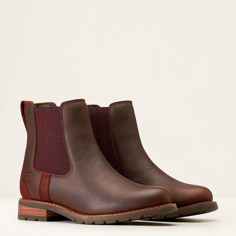 Ariat Wexford Waterproof Chelsea Boot Ciemny Brązowe Polska | PQIONY-106