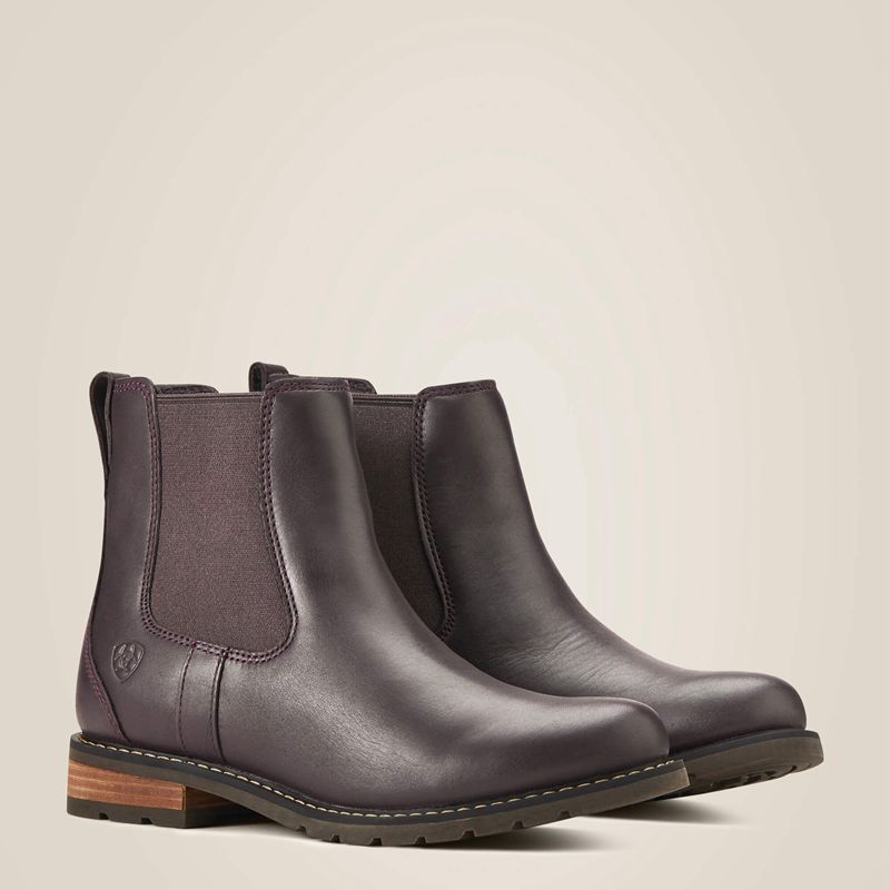 Ariat Wexford Waterproof Chelsea Boot Cordovan Polska | LSFQHB-942