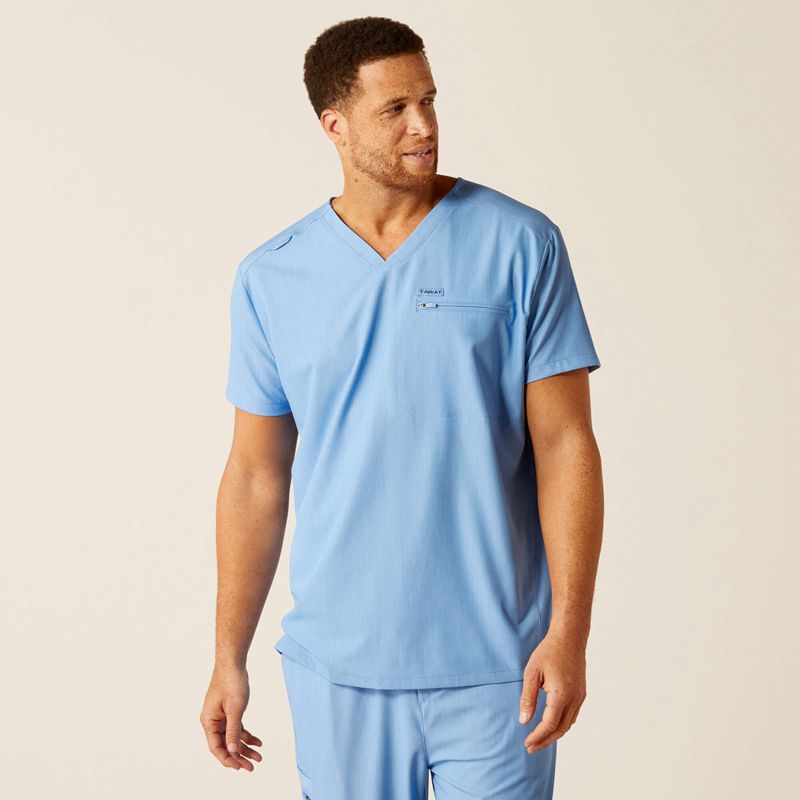 Ariat Whitman Scrub Top Głęboka Niebieskie Polska | VKXZAC-963