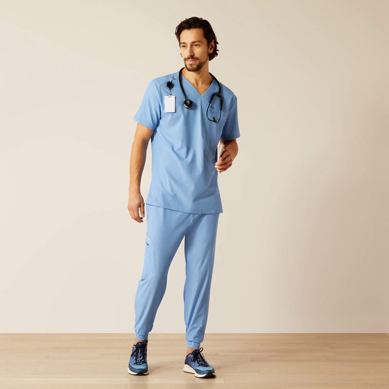 Ariat Whitman Scrub Top Głęboka Niebieskie Polska | VKXZAC-963