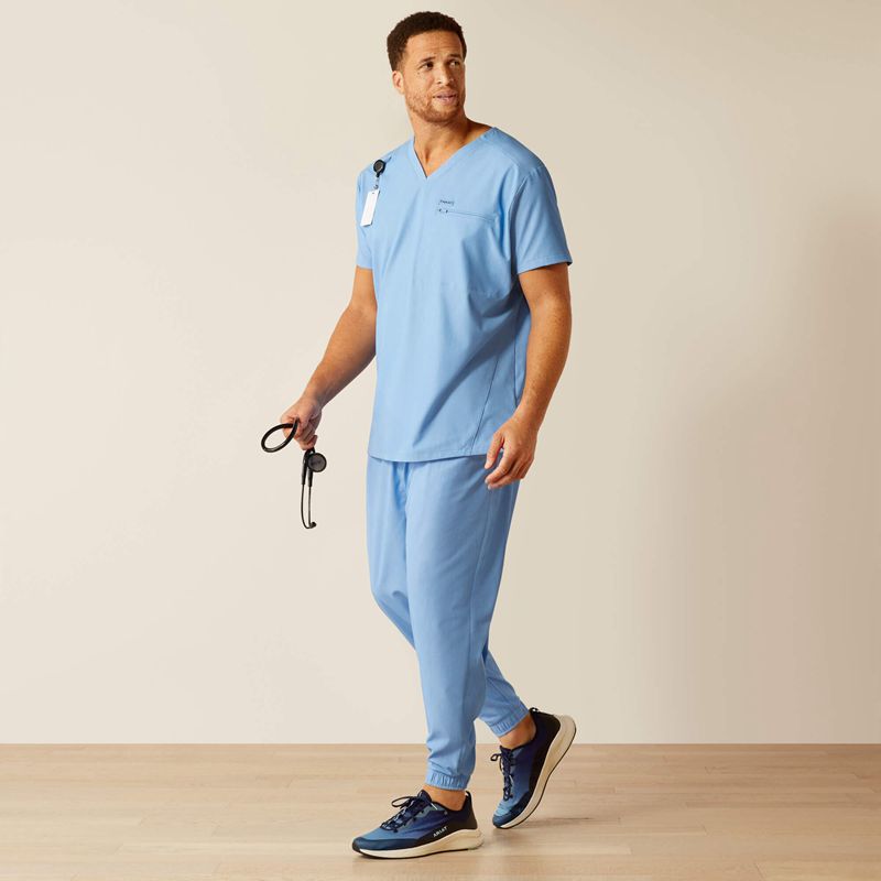 Ariat Whitman Scrub Top Głęboka Niebieskie Polska | VKXZAC-963